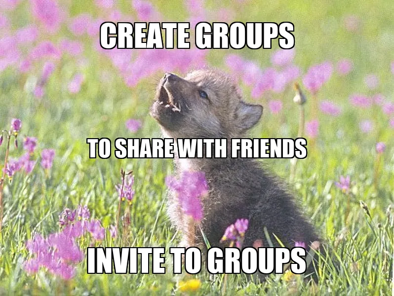 create groups / invite to groups